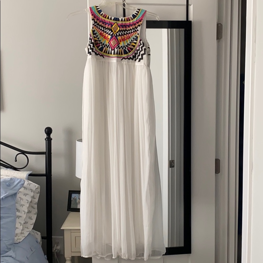 Long White Embellished Dress